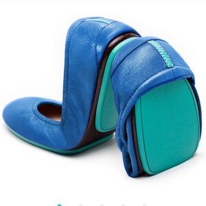 Tieks 10 Cobalt Blue Leather Women's Shoes